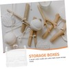 BUGUUYO 2pcs Acrylic Cotton Swab and Pad Organizer Box Sundries