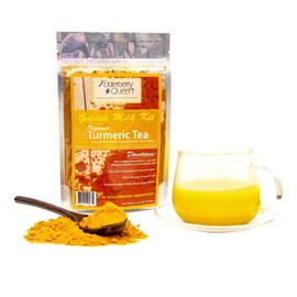 Golden Milk Kit Turmeric Tea, Ayurvedic Powder Mix with Ceylon Cinnamon, Ginger, Pepper (2 ounce)