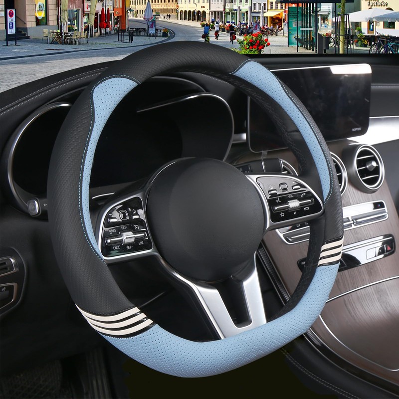 Binsheo Cute Steering Wheel Cover D Shape for Women Men