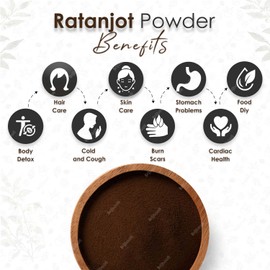 Birju Mahavir Ratanjot Powder- Alkanna Tinctoria -Alkanet Root Powder 200 Gr