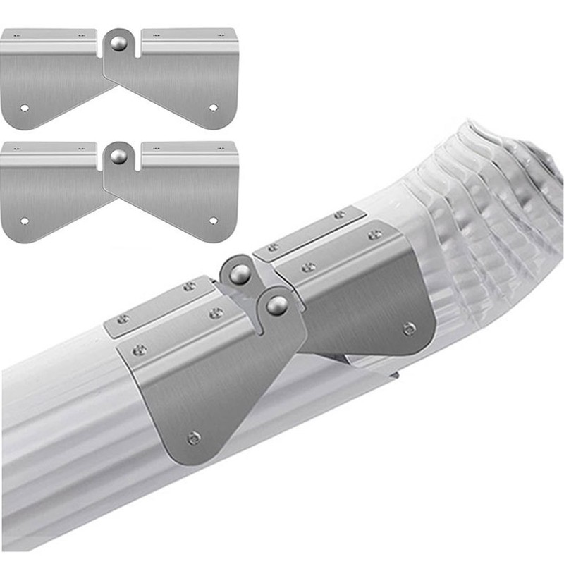 4PCS Gutter Downspout Extension Hinge Stainless Steel Flip Up Hinge