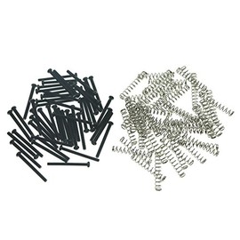 Dopro 50pcs USA/Imperial Thread Guitar Humbucker Pickup Screws Humbucker Pickup Height Screws with Springs for GB/EMG/Seymour Duncan/Dimarzio Black