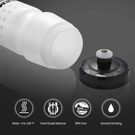 GEMFUL Biking Water Bottles BPA Free Squeeze Sports Bottle 0,75l 2 Pack for Road Mtb Bike