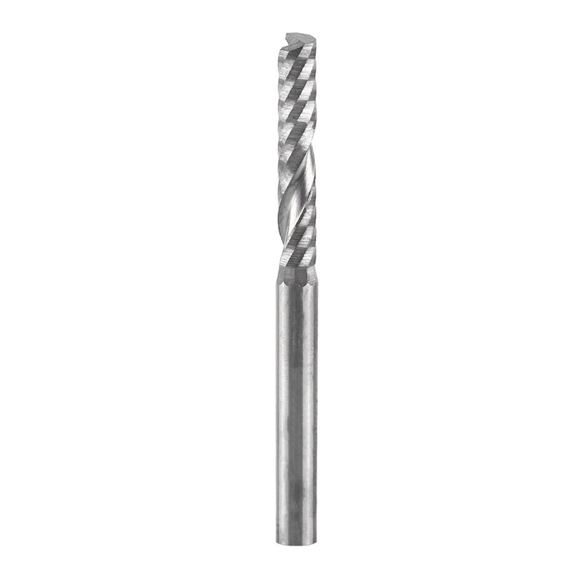 Tungsten Carbide End Mill, 3.175(1/8 inch) x17mm Flute Spiral Tungsten