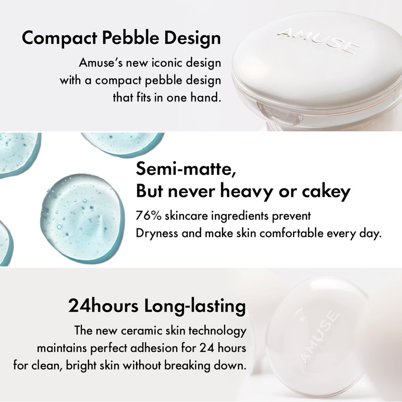 Amuse SEOUL Ceramic Skin Perfector Cushion Foundation Refill 1.5 NATURAL