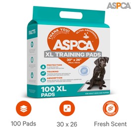 ASPCA Scented Puppy Pads, [100 Count], Dog Pee Pads for Training, Absorbent Potty Pads for Dogs, Quick-Drying Leakproof Large Dog Pads with Odor Control, 26"x30", XL Puppy Pads for Indoor/Outdoor Use