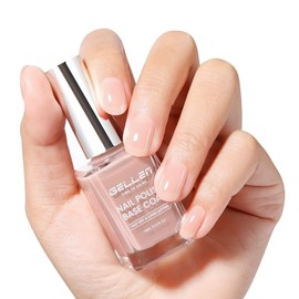 GELLEN 4-In-1 Nude Illuminating Nail Concealer Base Coat Polish, Nail Strengthener Ridge Filler, Sheer Nail Polish Smooth Strengthen Natural Nails, Quick Dry, Non UV Gel, Hema Free, Toxin Free, Vegan