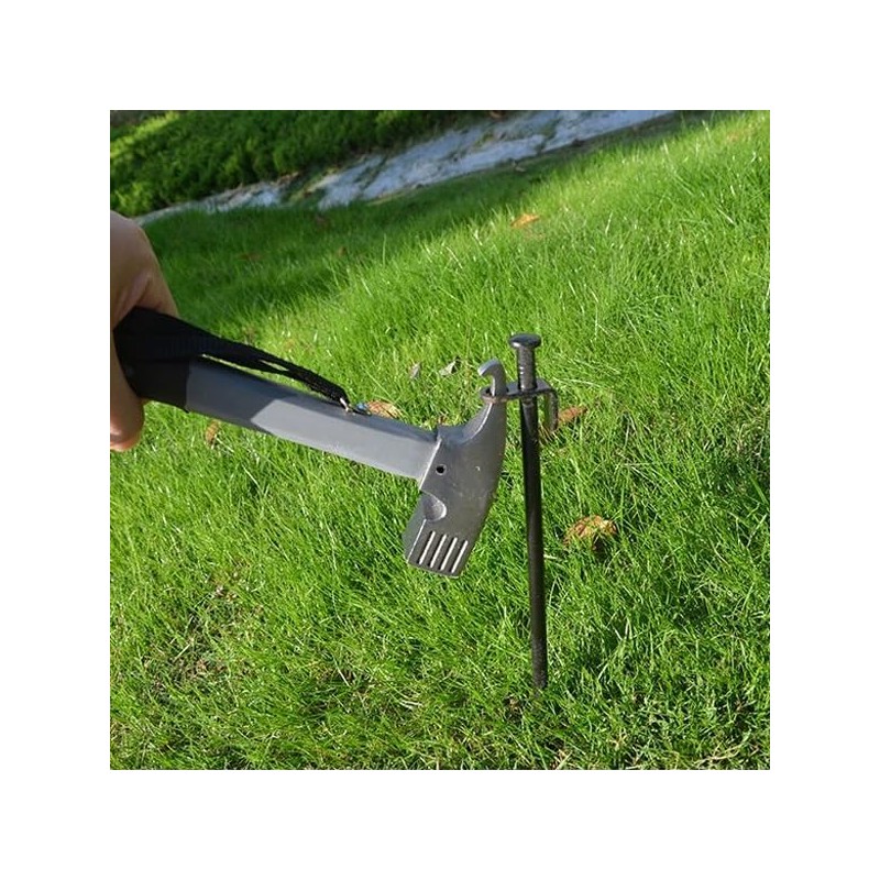 Professional Camping Hammer with Stake Puller - Heavy Duty 17oz