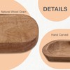 MOLADRI Wooden Dough Bowls Decorative，Unique Centerpiece Bowl, Rustic Long Wood