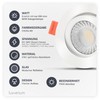 luxvenum Smart Home LED Recessed Spotlight, 24 V, 6 W,