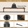 YheenLf Wooden, Space Saver Wall Mounted Garment Rack, Heavy Duty