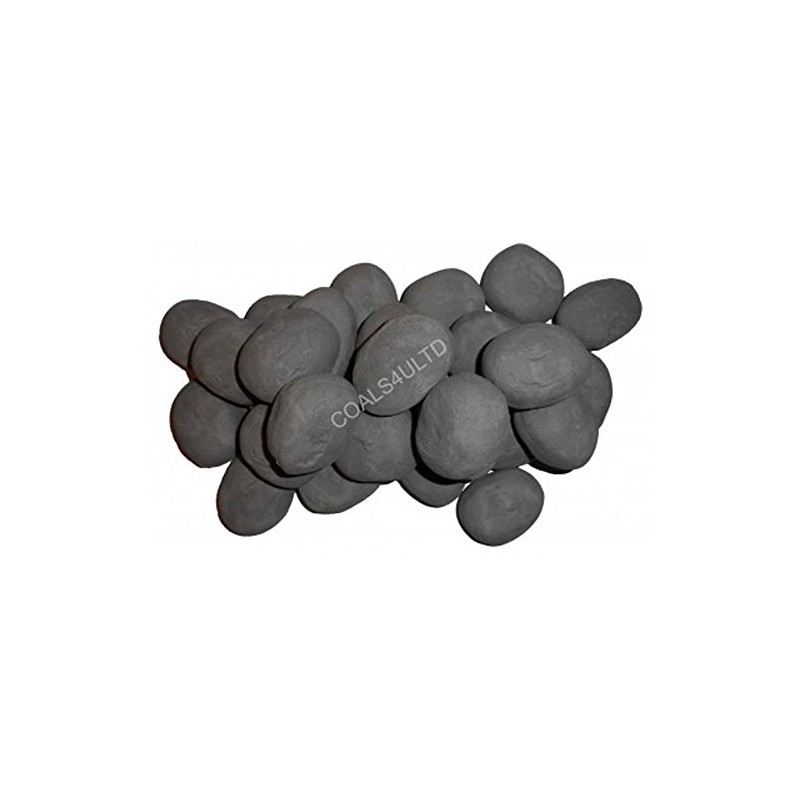 30 Gas Fire Replacement Ceramic Pebbles Replacements/Bio Fuels/Ceramic/Boxed (BEIGE WHITE