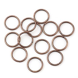 HDSupplies 200 Pieces - 8mm Jump Rings Antique Copper Tone - 18 Gauge (1mm Thickness)