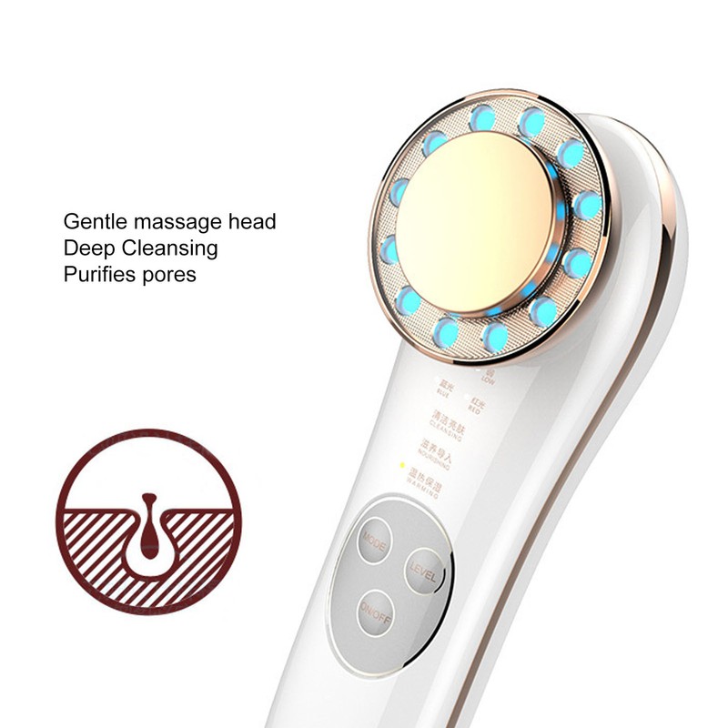 Facial Beauty Machine 3 Modes 2 Levels Deep Cleansing Red