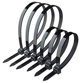 ECRABONE Zip Ties Assorted Sizes 8 + 12 Inch 500 Pack, 120 LBS Tensile Strength, Black Zip Cable Ties Self-Locking Nylon Wire Ties for Indoor and Outdoor
