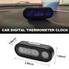 Dickno 2 in 1 Car Digital Thermometer Clock, Mini Electronic