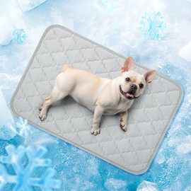 LOOBANI Dog Cooling Mat Summer - 23x36 in Waterproof Self-Cooling Mat (Q-Max>0.4), Dog Mat Reversible(Cool & Warm) for Cats, Use in Crate, Floor, Sofa, Grey