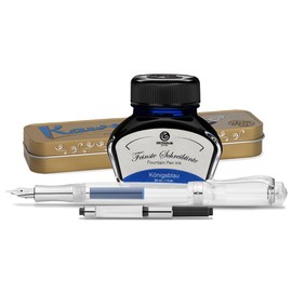 Kaweco Student Fountain Pen with 30 ml Fountain Pen Ink, Converter and Metal Case