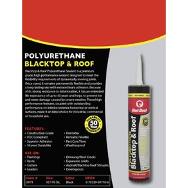 Red Devil 0971 Blacktop and Roof Polyurethane Sealant, 1 Pack, Black