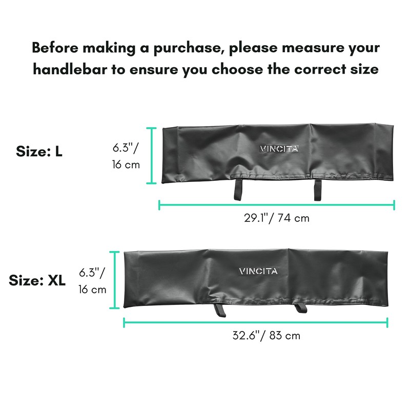 Vincita Waterproof Bicycle Handlebar Cover For Flat Handlebar L (60-70