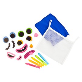 Tiger Tribe: Bath Faces - Create Faces in The Tub, Foam Facial Features Stick to Bath & Tiles, Includes 5 Bath Crayons, Toddlers & Kids Ages 3+