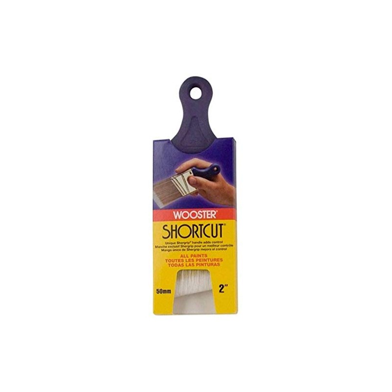 Wooster Brush Q3211-2 Shortcut Angle Sash Paintbrush, 2-Inch, White. 2-Count