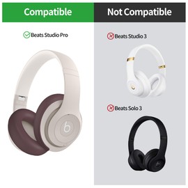 Silicone Case Compatible with Beats Studio Pro, Silicone Ear Pads Cover Protector Headband Cover, Anti-Scratch, Washable Protective Cover for Beats Studio Pro Ear Pads - Brown