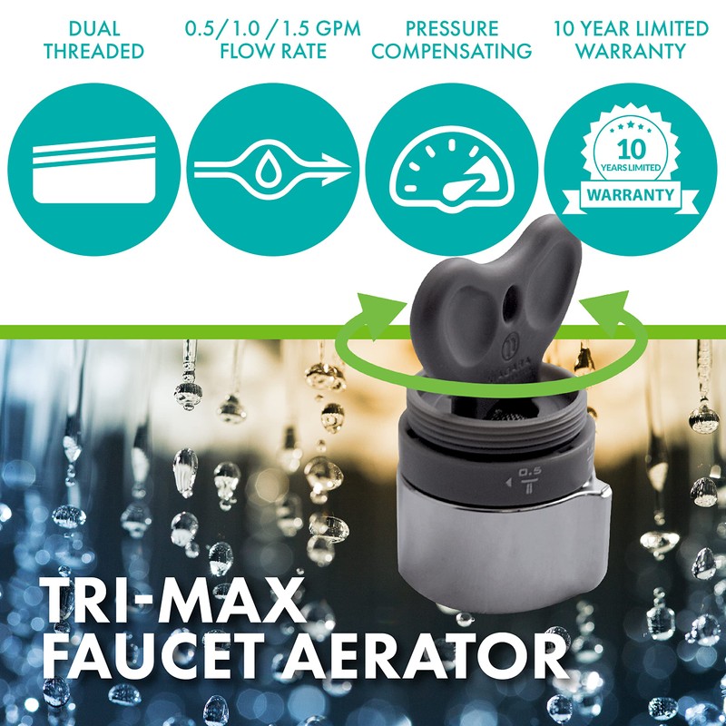 Niagara Conservation N3610CH Tri-Max 1-Spray 0.5-1.5 GPM 1.4-in. Pressure-Compensating Needle-Spray