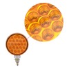 AMOPA 2pc 4" Round Double Face Red/Amber 48 LED Pedestal