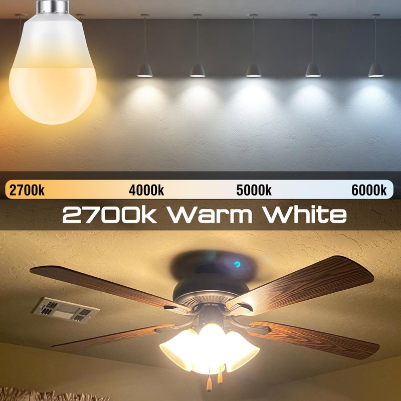 Elmoyle E12 LED Candelabra Light Bulbs 60Watt Equivalent, Warm White