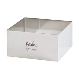 DECORA Stainless Steel Square, Silver, 20 x 26 x 4.5 cm