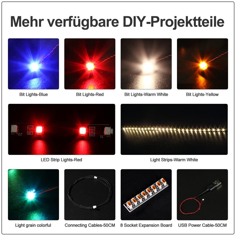 BrickBling 8 Port Expansion Board for DIY MOC Lighting (Pack