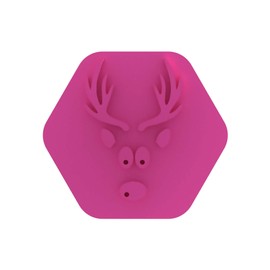 LissieLou Reindeer Antlers Cookie Stamp Christmas Theme Icing Fondant Embosser - Light Pink