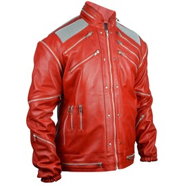 DIZLLER (100% Real Leather) Beat-It Jacket song - A++ Quality Sheep Leather - L
