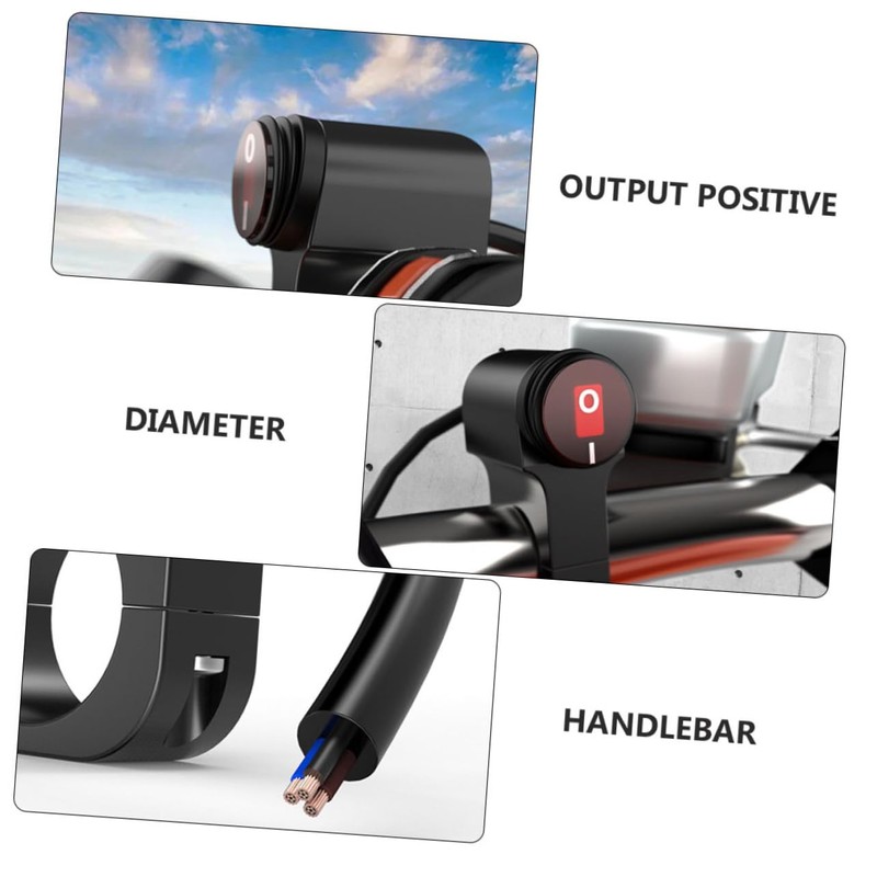 Ipetboom Motorcycle Handlebar Off Button Switch for Headlights Aluminum Alloy