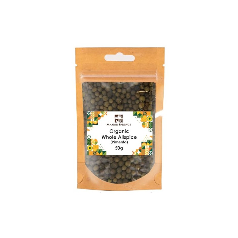 Organic Allspice Whole 50g by Manor Springs Organic