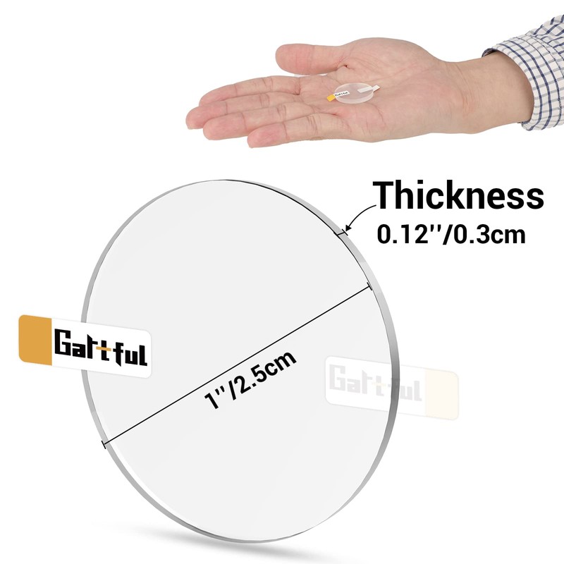 Gartful 50pcs Transparent Acrylic Sheet Circle - 1 inch, 0.12"
