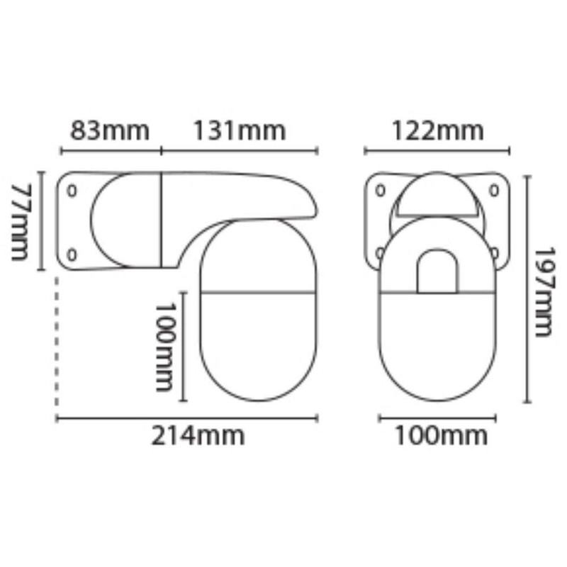 Eterna WELLWHSTD LED Corner Mounted 'Wellglass' Style Light Fitting -