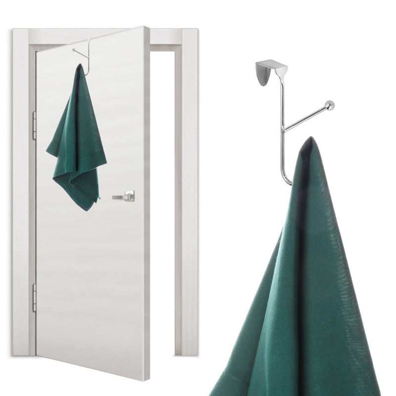 Lizzy 1x Strong Over Door Hooks Hanger | Steel Over