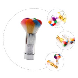 Healvian 2pcs Convenient Nail Brush Bristles for Nail Cleaning and Dust Removal Manicure Accessory for Salons and Home Use Handle