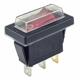3-Pin Rocker Switch Illuminated at 230V 15A with Waterproof Cover (1)
