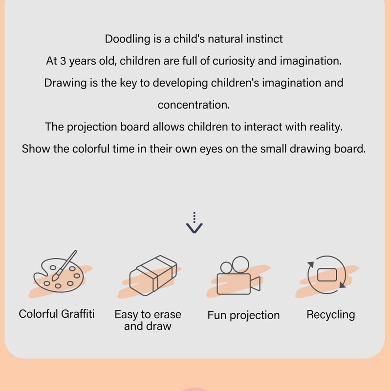 Kids Projection Drawing Sketcher Multifunctional Safe Intelligent Drawing Projector Machine