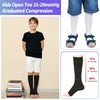 Shinymoon 4 Pairs Kids Open Toe Compression Socks 15-20 Mmhg