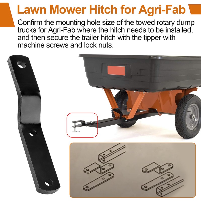 Lawn Mower Hitch for Agri-Fab 23475, Garden Tractor Trailer Hitch,