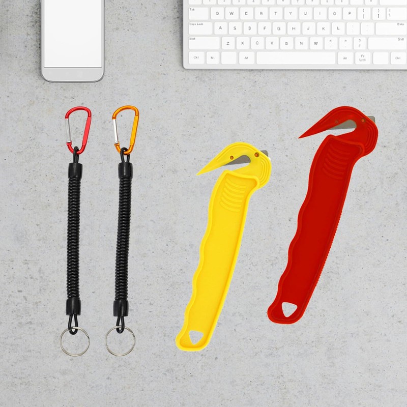 2PCS Box Cutter with Lanyard, Compact Aesthetically Pleasing Portable Box