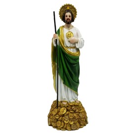 Gigi's Classy Kids 12" St. Jude on Money Coins Statue San Judas Tadeo Dinero Imagen Estatua Figure Figurine