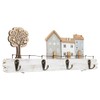Sifcon International Plc Wooden Houses Design with Hooks Wall Hanging