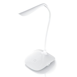 Brandson - USB Lamp, High Power LED Desk Lamp, LED Table Lamp, Office Lamp, Table Lamp, Bedside Lamp, Twistable Desk Lamp, 3 Brightness Levels, 70 Lumen, 3 W, High Light Efficiency, White