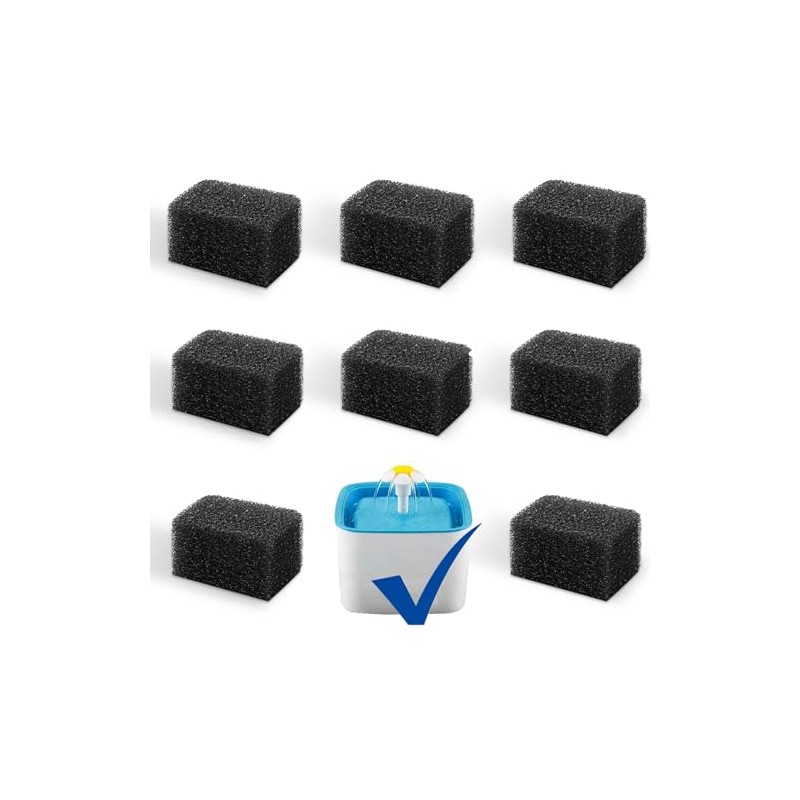 Cat Water Fountain Filters, Pack of 8 Cat Fountain Sponge