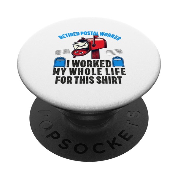 Retired Postal Worker Mailman Mail Carrier Retirement Letter PopSockets Standard